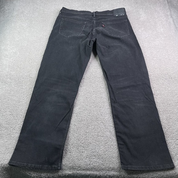 Levis 569 Jeans Mens 36x34 Grey Black Loose Straight Fit Baggy Stretch Denim - Picture 8 of 13